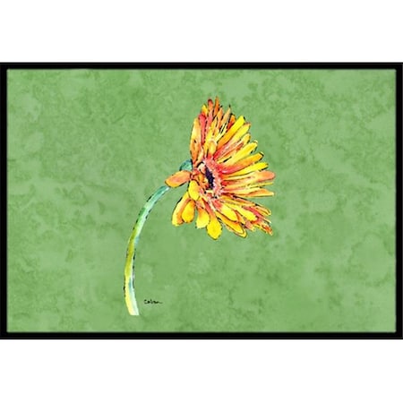 Carolines Treasures 8854JMAT 24 X 36 In. Gerber Daisy Orange Indoor Or Outdoor Doormat